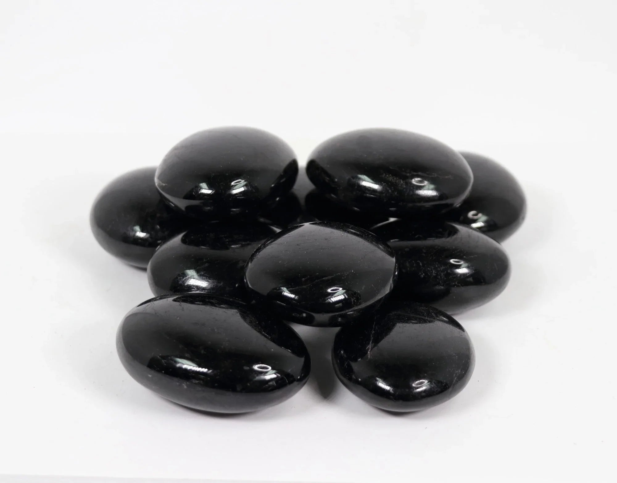 Black Tourmaline Palm Stone,  ~3" Inch, 100-200 gr, 1 Piece #009