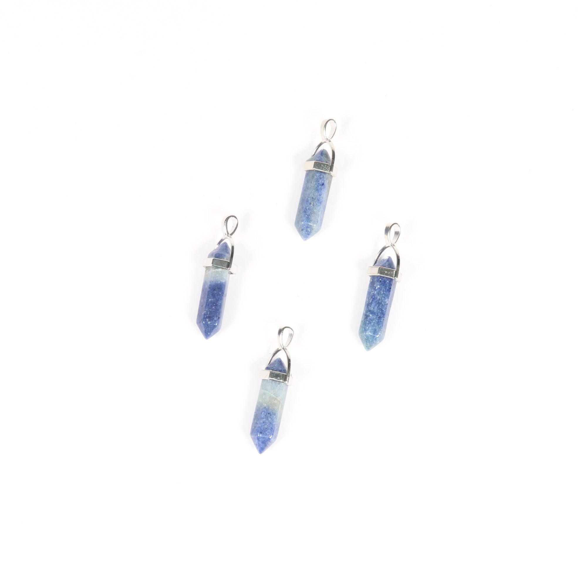 Blue Aventurine Point Shape Pendants, 5 Pieces in a Pack, #021