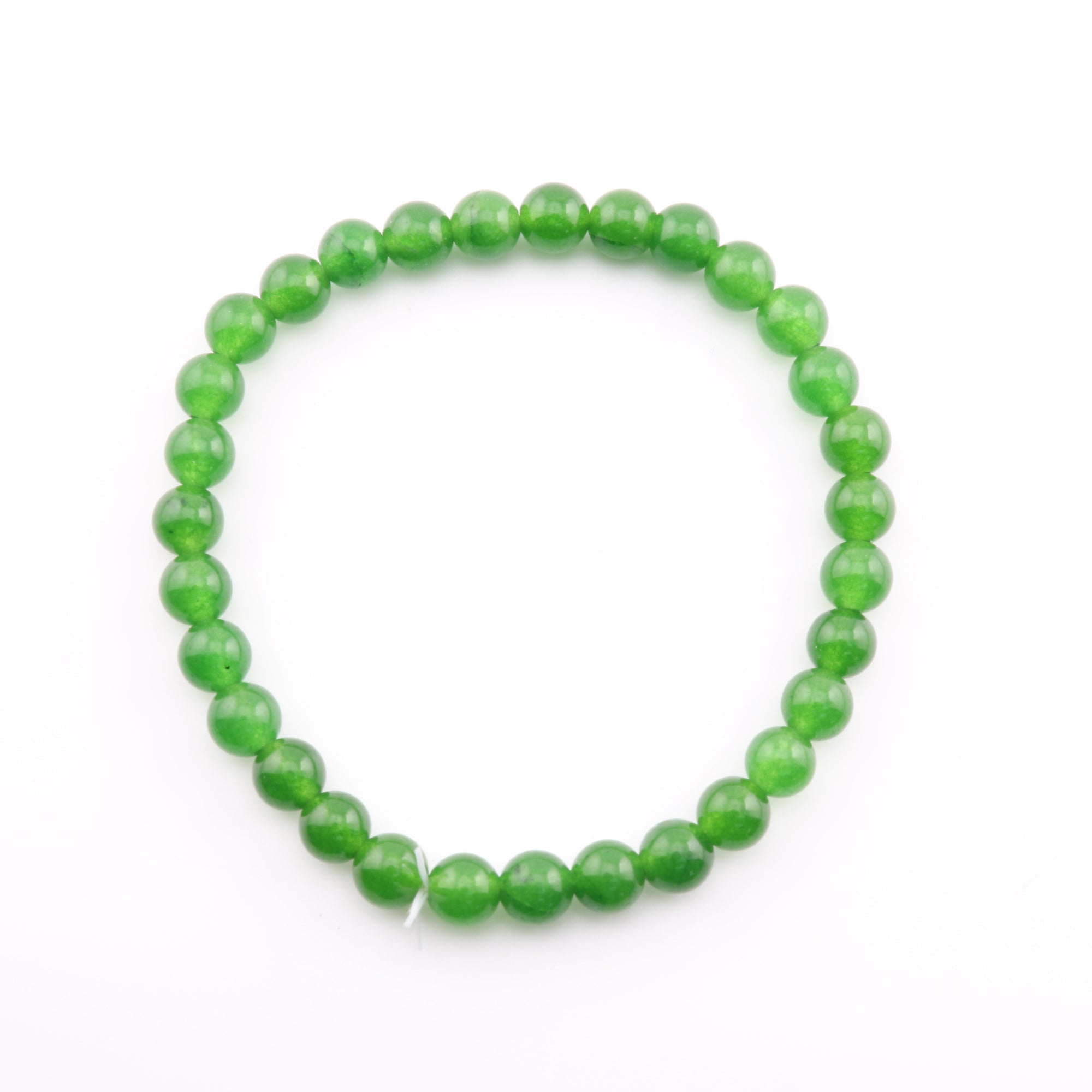 Taiwan Jade Bracelet, No Metal, 6mm, 5 Pieces in a Pack #239