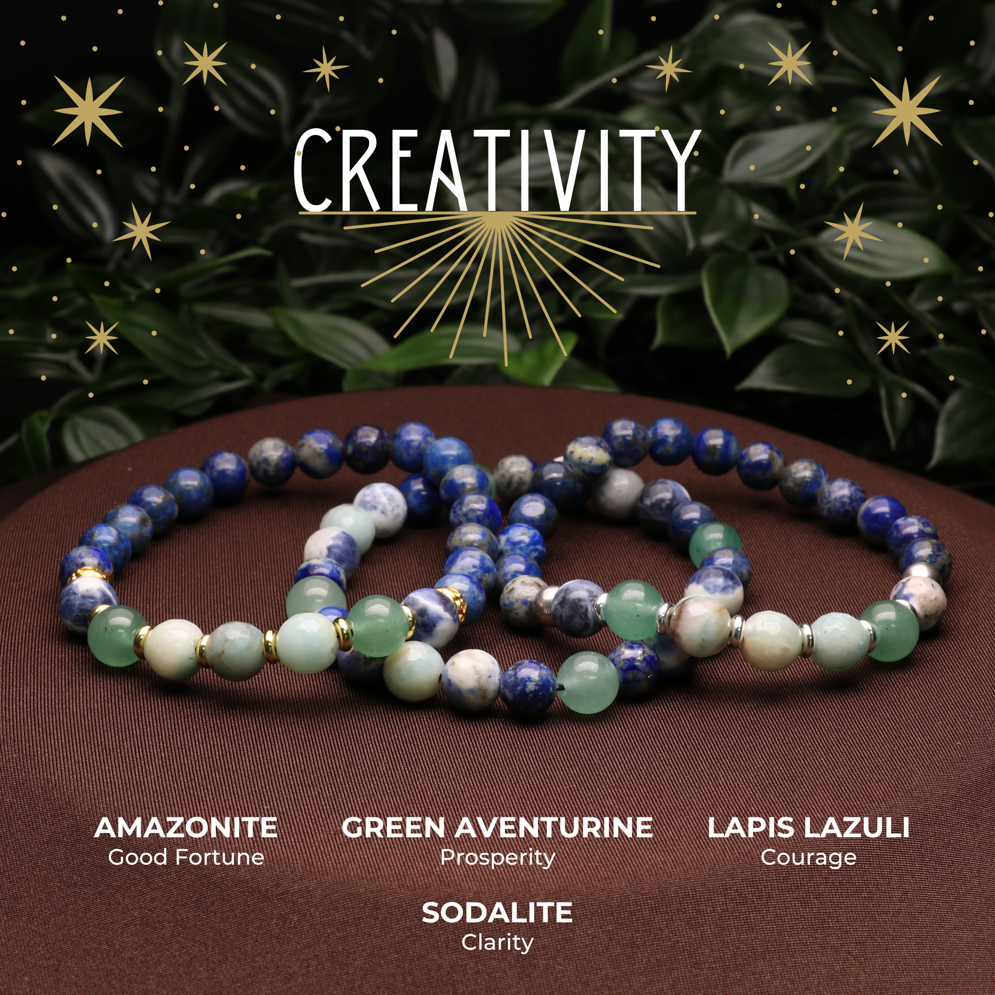 Creativity Intention Bracelets, 5 Pieces in a Pack