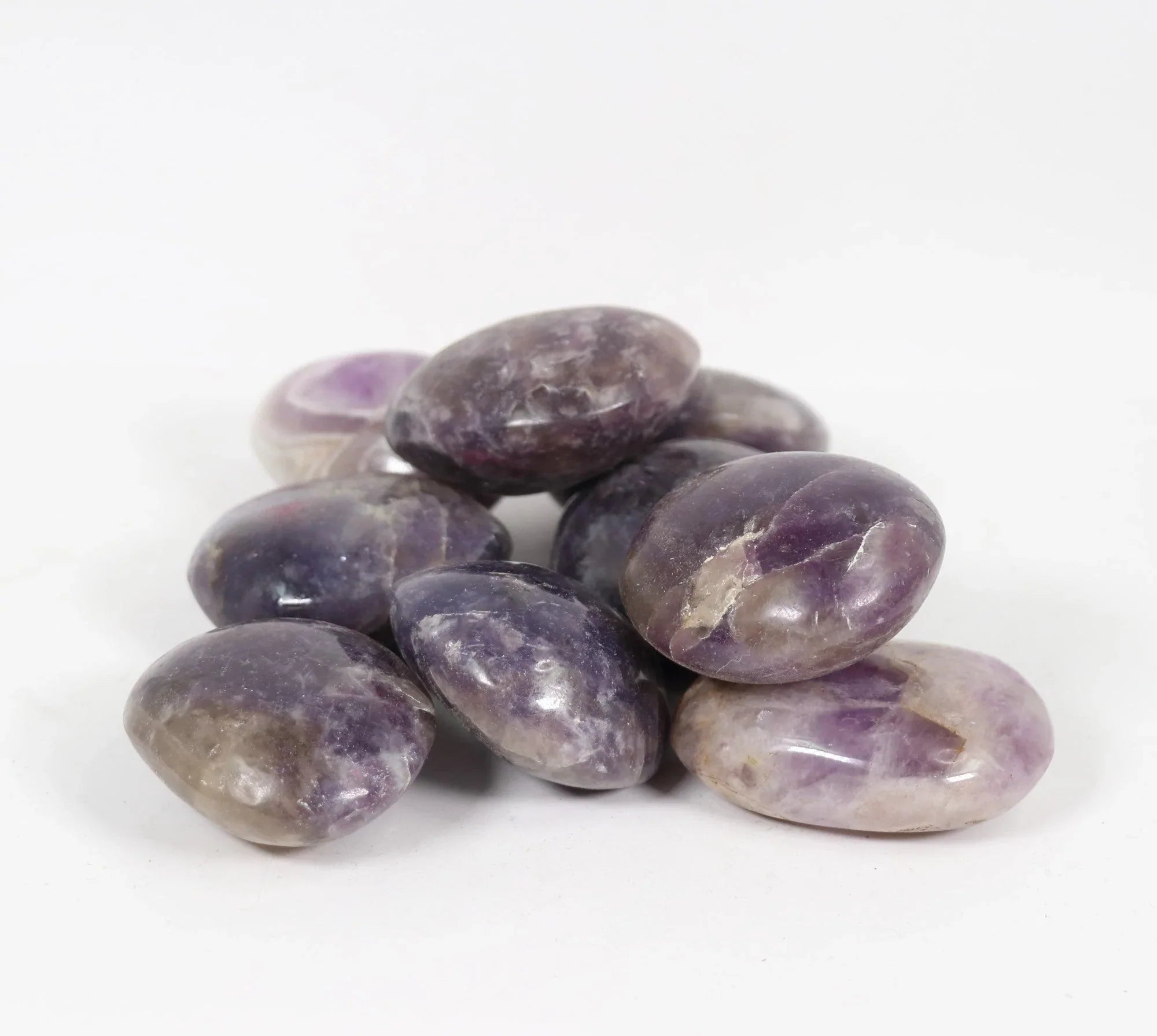 Dream Amethyst Palm Stone, ~2.5" Inch, 0-100 gr, 1 Piece #013