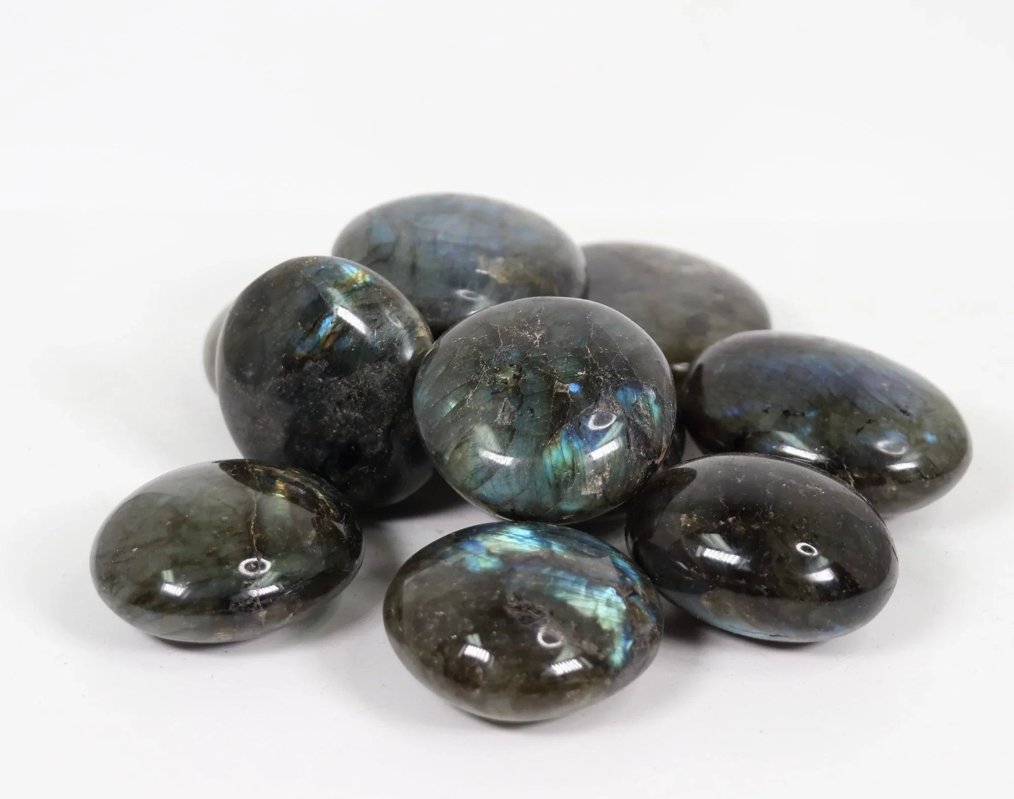 Labradorite Palm Stone, ~1.5" Inch, 0-50 gr, 1 Piece  #025