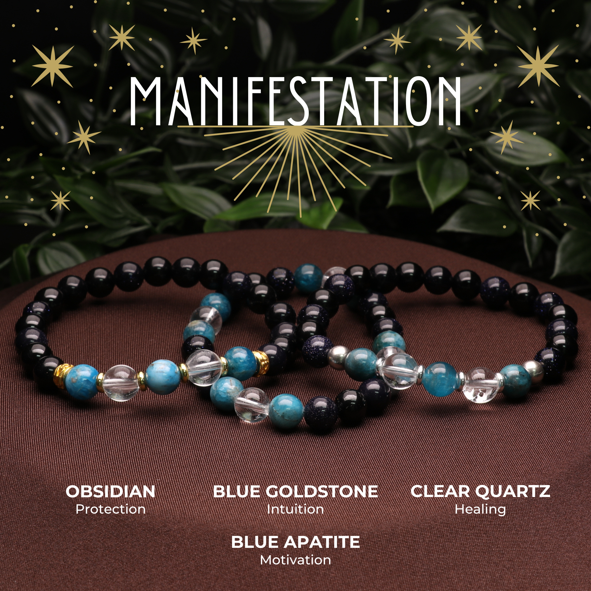 Manifestation Intention Bracelets, 5 Pieces in a Pack