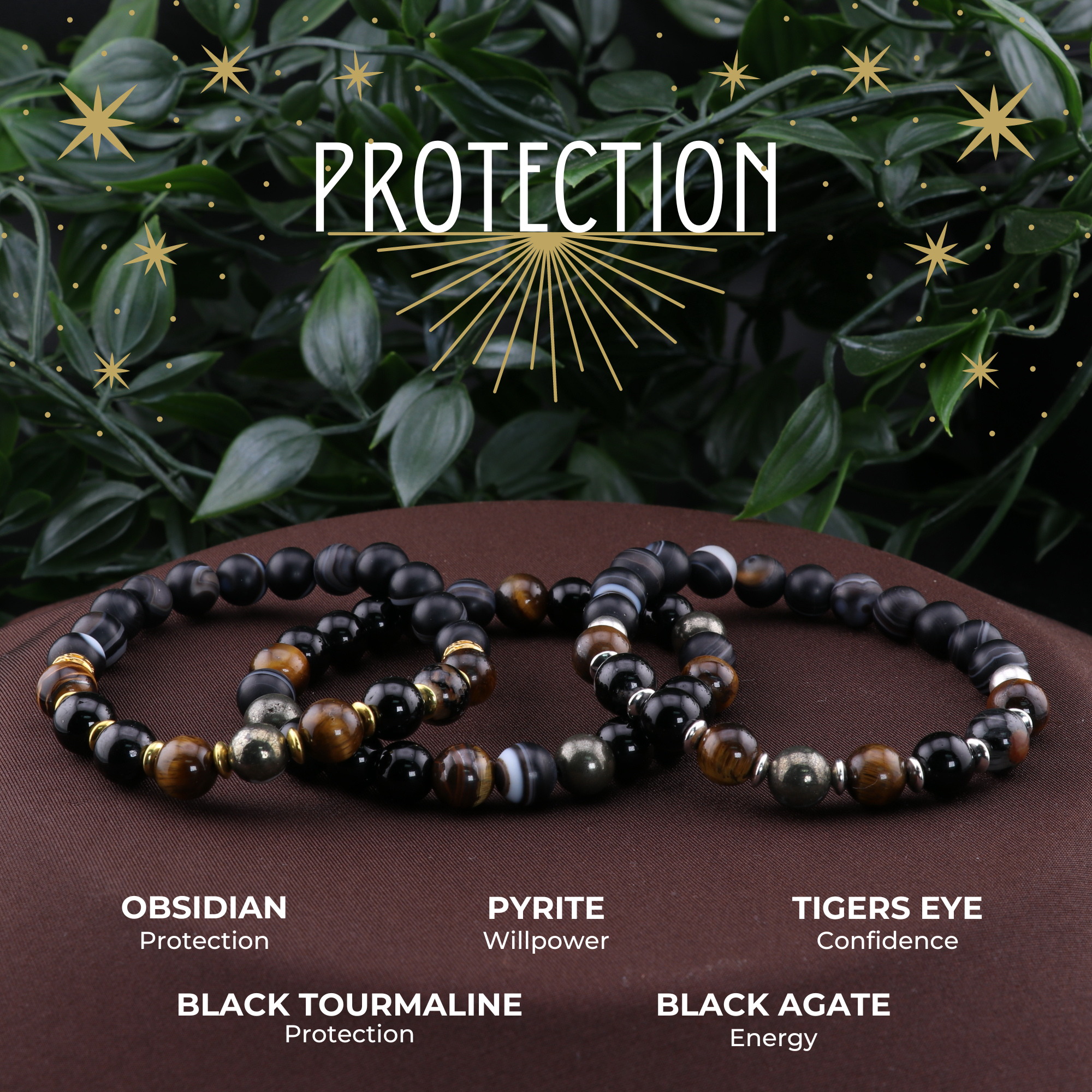 Protection Intention Bracelets, 5 Pieces in a Pack