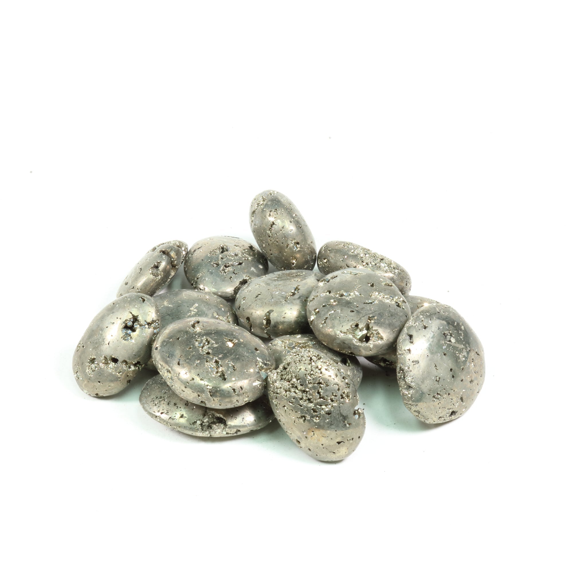 Pyrite Palm Stone, ~3" Inch, 200-300 gr, 1 Piece #040