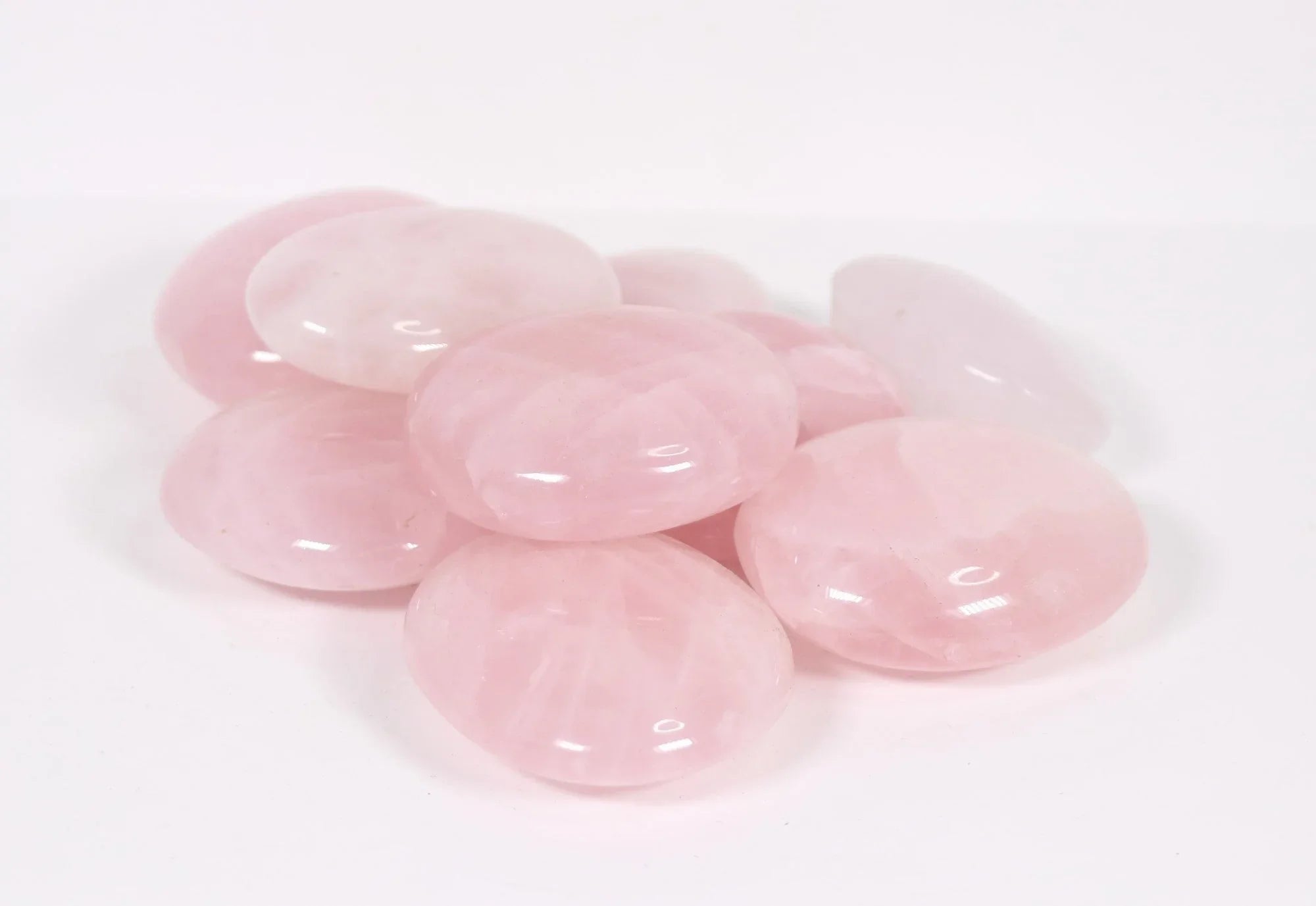 Rose Quartz Palm Stone, ~2.5" Inch, 0-100 gr, 1 Piece #045